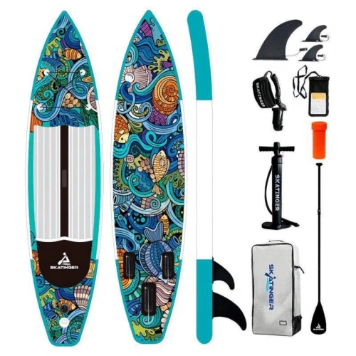 Надувная сап доска Skatinger Indigo Gray 11'6