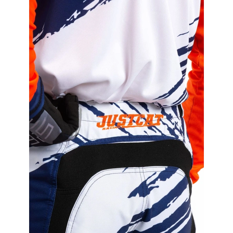 Мотоштаны Sharmax White-Orange