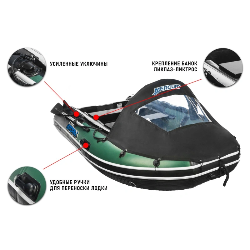 Лодка ПВХ STORMLINE Adventure Extra 360 + 2х-тактный лодочный мотор NISSAN MARINE NS 15 D2 S