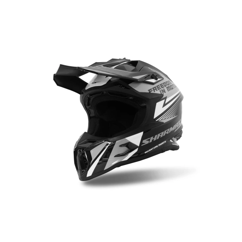 Шлем кроссовый Sharmax SH536 Gray/Black
