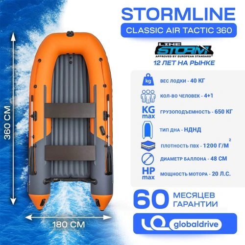 Лодка ПВХ STORMLINE Air Classic Tactic 360