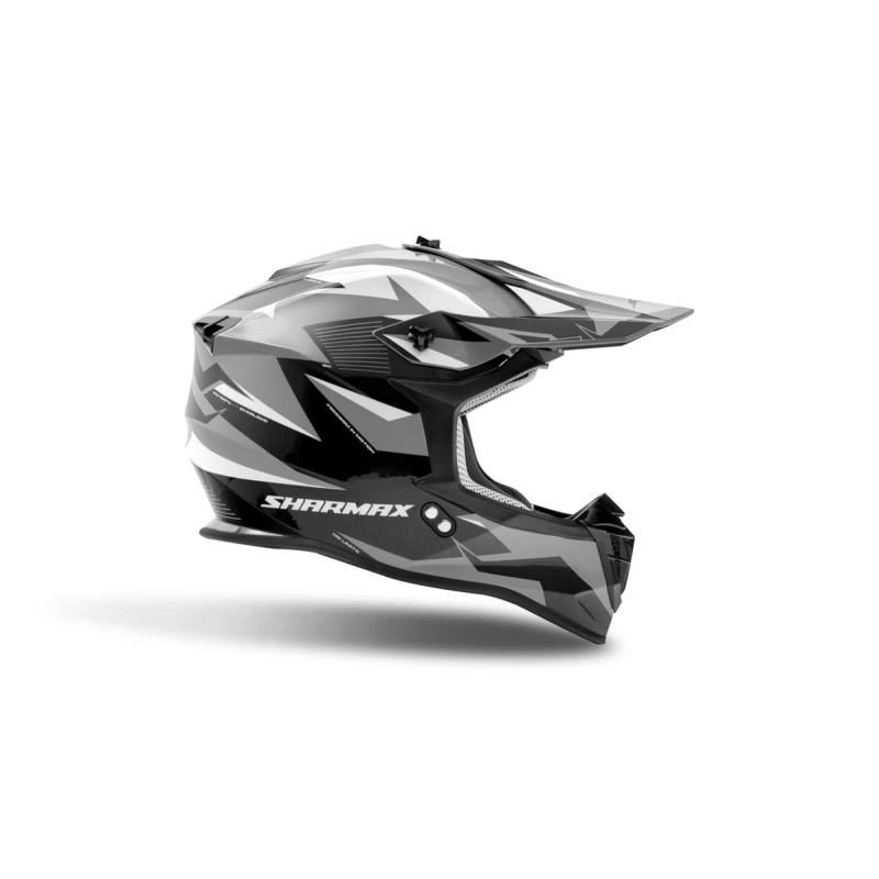 Шлем кроссовый Sharmax SH336 Gray/Black