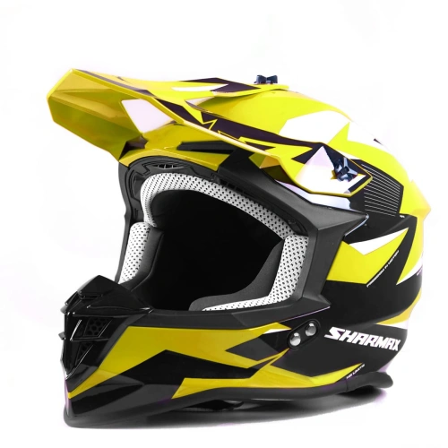 Шлем кроссовый Sharmax SH336 Yellow/Black
