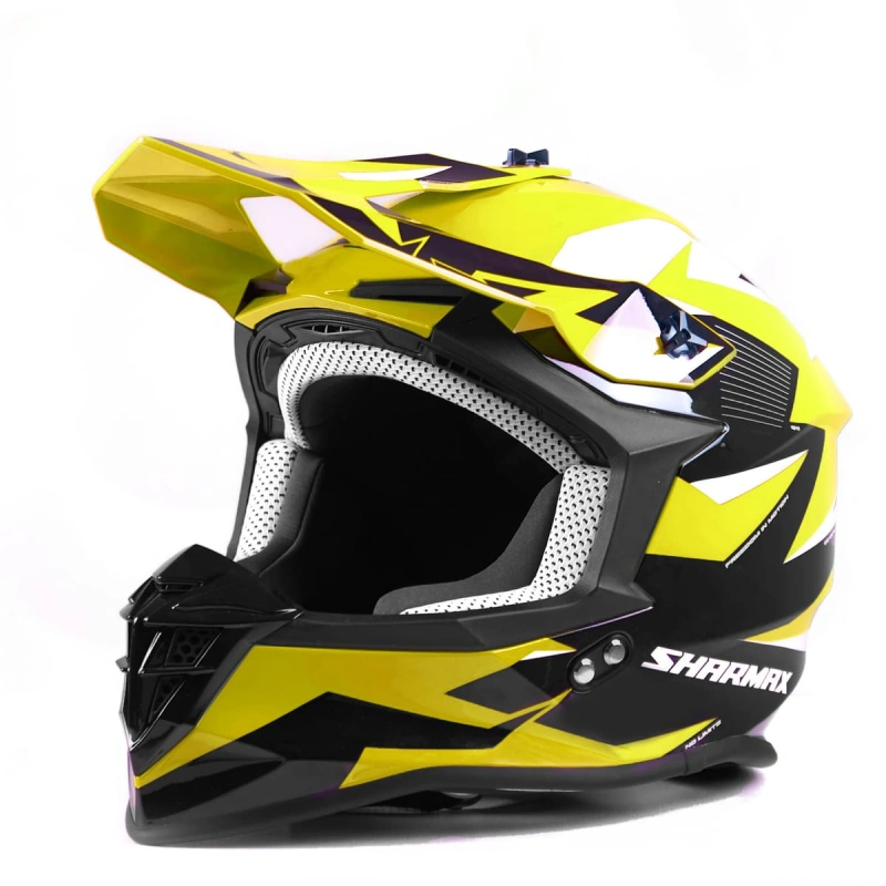 Шлем кроссовый Sharmax SH336 Yellow/Black