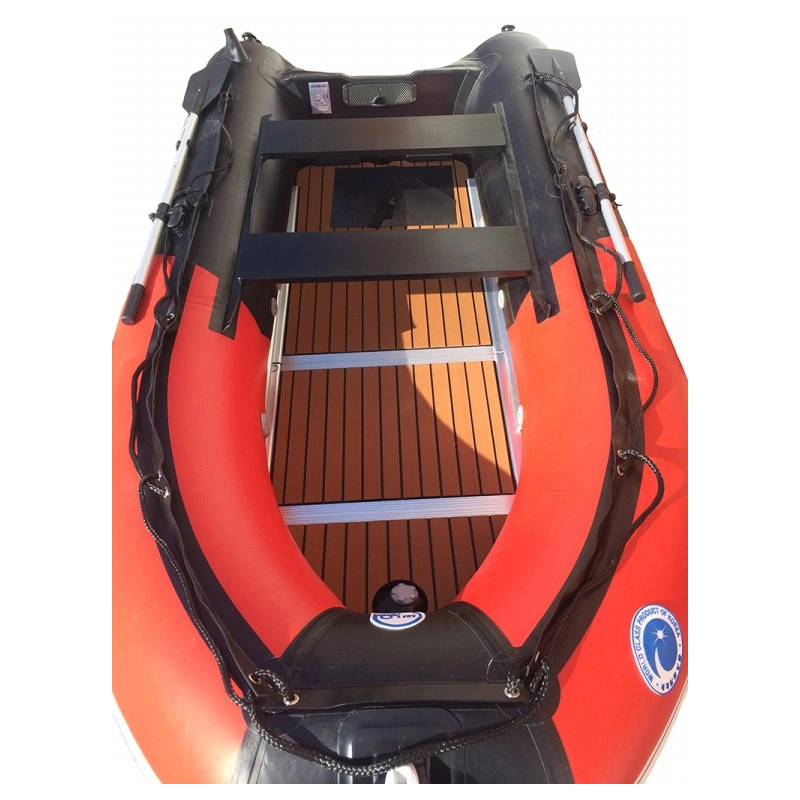 Лодка ПВХ STORMLINE Flexiteek 340 (черно-зеленая/красно-черная)