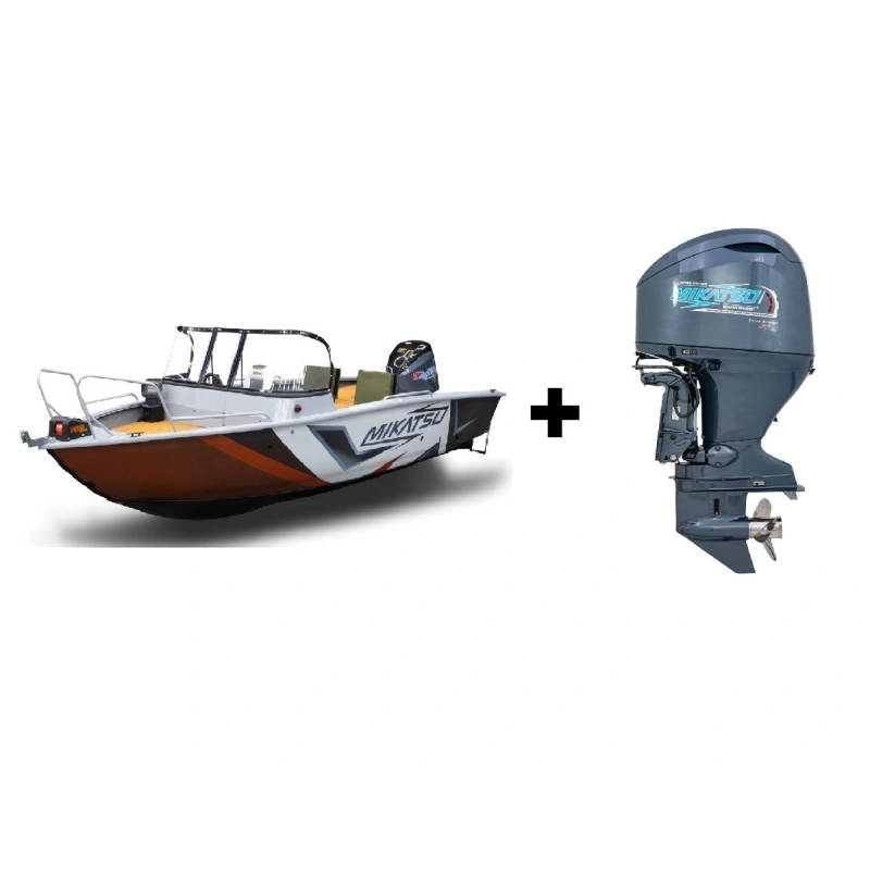 Комплект Алюминиевая лодка (катер) Mikatsu (Микатсу) 570 (Z43) Sport + мотор Mikatsu MF115FEL-T EFI