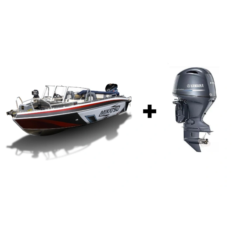 Комплект Алюминиевая лодка (катер) Mikatsu (Микатсу) 590 (Z99) Premium + мотор Yamaha F115BETL