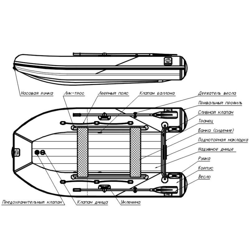 Лодка ПВХ ФРЕГАТ 310 Air НДНД