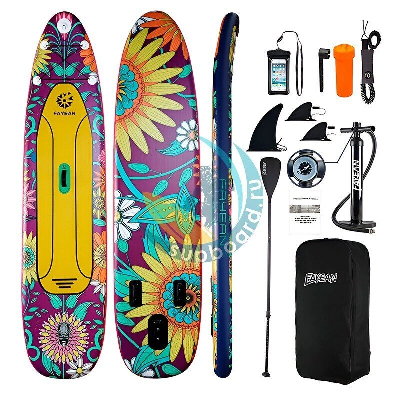 Надувной SUP борд Fayean SunFlower Purple 11'0