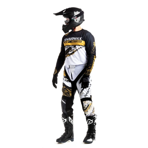 Мотоштаны Sharmax Black-gold