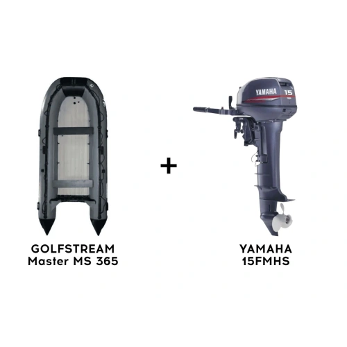 Лодка ПВХ GOLFSTREAM Master MS 365 + 2х-тактный лодочный мотор YAMAHA 15FMHS