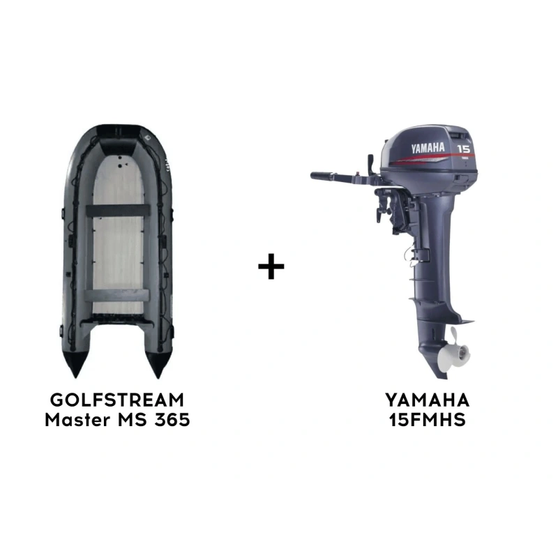 Лодка ПВХ GOLFSTREAM Master MS 365 + 2х-тактный лодочный мотор YAMAHA 15FMHS