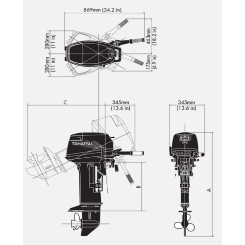 2х-тактный лодочный мотор TOHATSU M18E2S