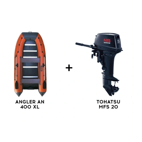 Лодка ПВХ ANGLER AN 400 XL + 4х-тактный лодочный мотор TOHATSU MFS 20 S