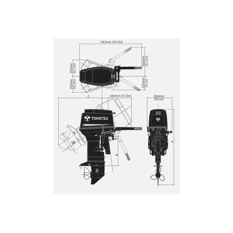 2х-тактный лодочный мотор TOHATSU M 40 EPOS