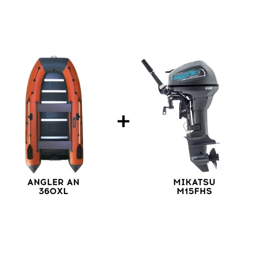 Лодка ПВХ ANGLER AN 360XL + 2х-тактный лодочный мотор MIKATSU M15FHS