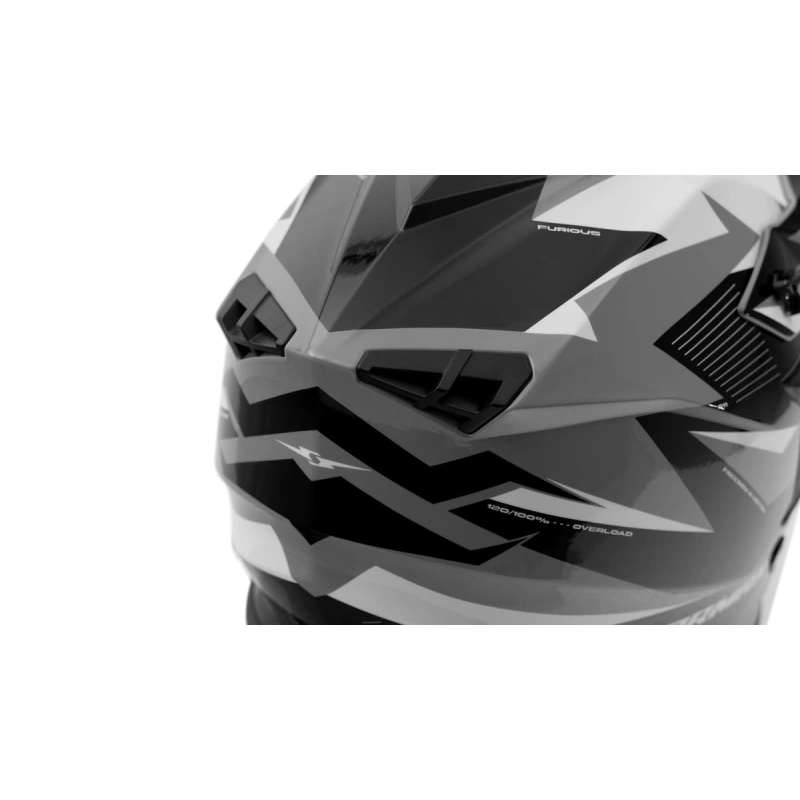 Шлем кроссовый Sharmax SH336 Gray/Black