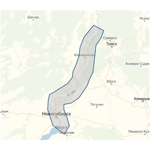 Карта для эхолота C-MAP RS-Y509 Новосибирск-Томск