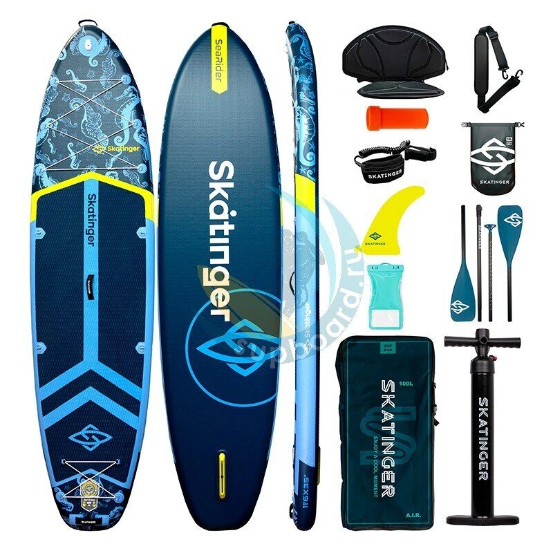 Сапборд Skatinger Sea Rider 11.6 с двухлопастным веслом и сиденьем
