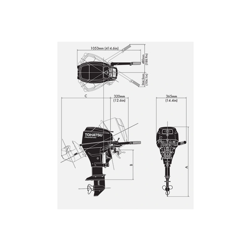 4х-тактный лодочный мотор TOHATSU MFS 20E EPS