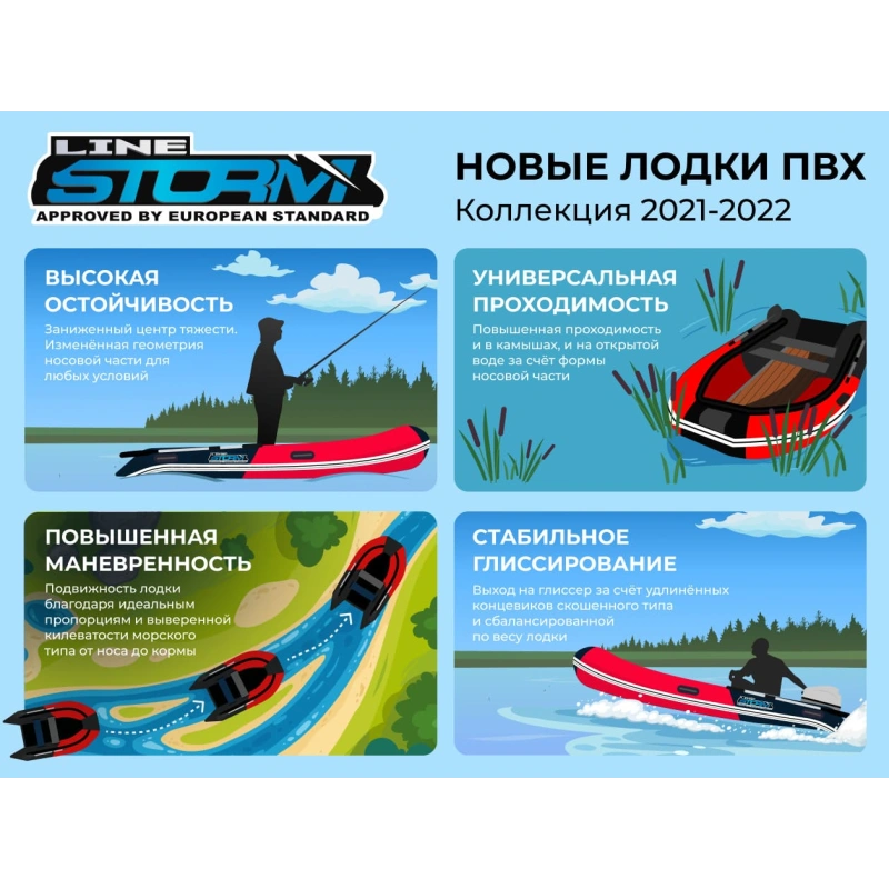 Лодка ПВХ STORMLINE Flexiteek 380 (черно-зеленая/красно-черная) (2024)
